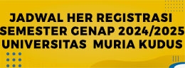 JADWAL HER REGISTRASI  SEMESTER GENAP 2024/2025 UNIVERSITAS MURIA KUDUS